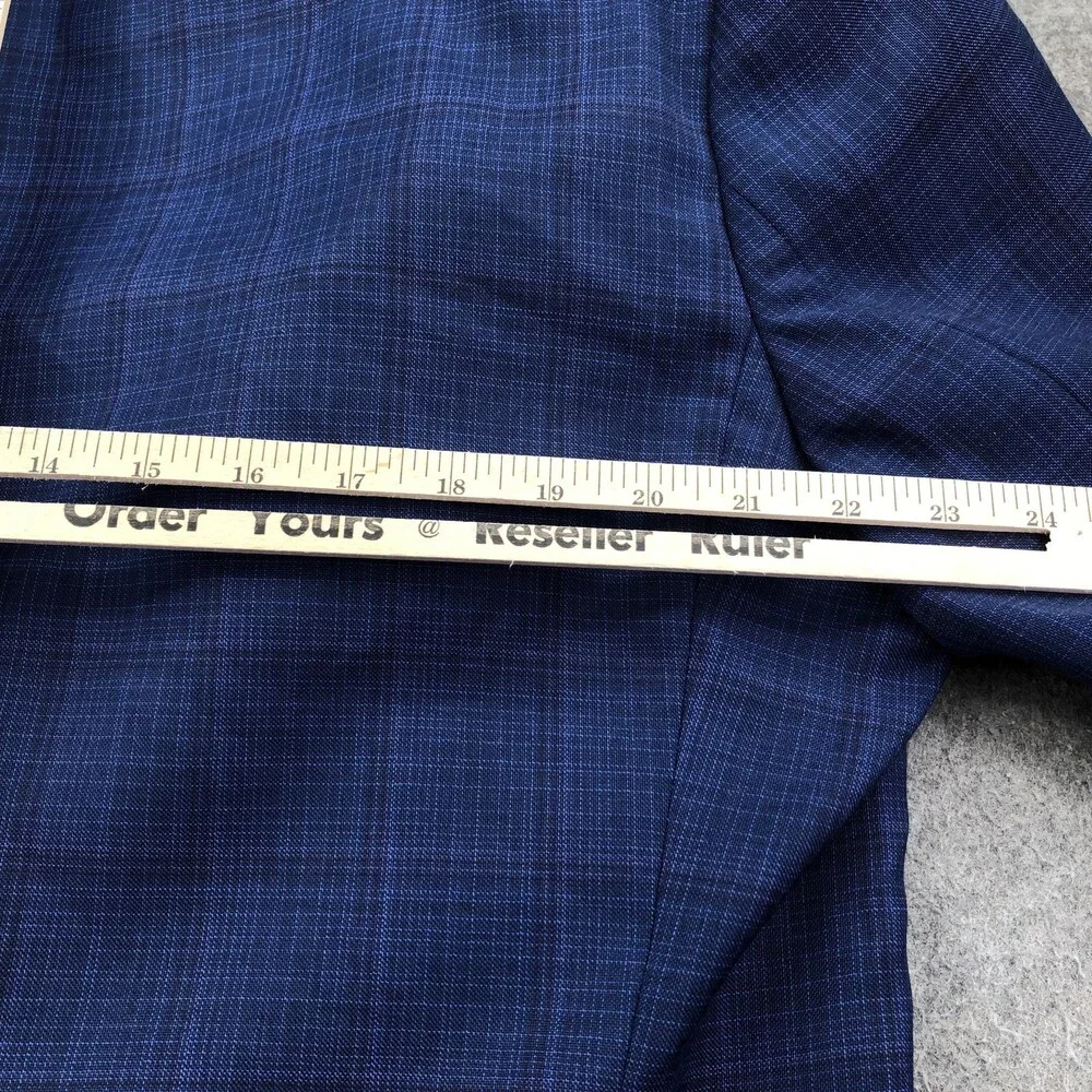 Cremieux Blazer Mens 42L Blue Plaid Loro Piana Wool Sport Coat Jacket Canada